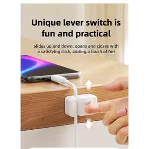 Fun Lever-Switch Cable Manager! This All-in-One Organizer Clips & Tames Desk Cable Chaos for Good.