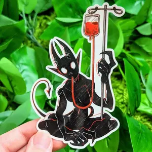 Blood Bag Demon Sticker