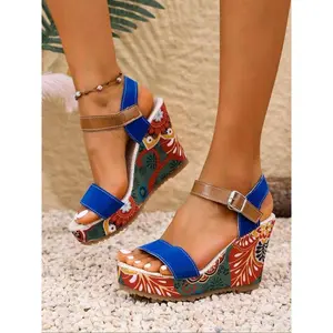 Women's Fashionable Wedge Sandals, High?Wedge?Heels, Platform Heels Sandals, Strap Sandals, Casual Comfortable Sandals for Beach Vacation, Non-slip Sandals for Women, Walking Shoes
