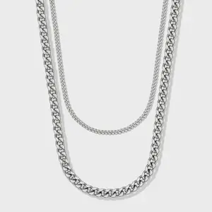 Cuban 5mm + Micro Cuban Stack (Silver)