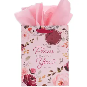 Bag/Tissue Paper Set Know the Plans Jeremiah 29:11 Bible Verse, Medium