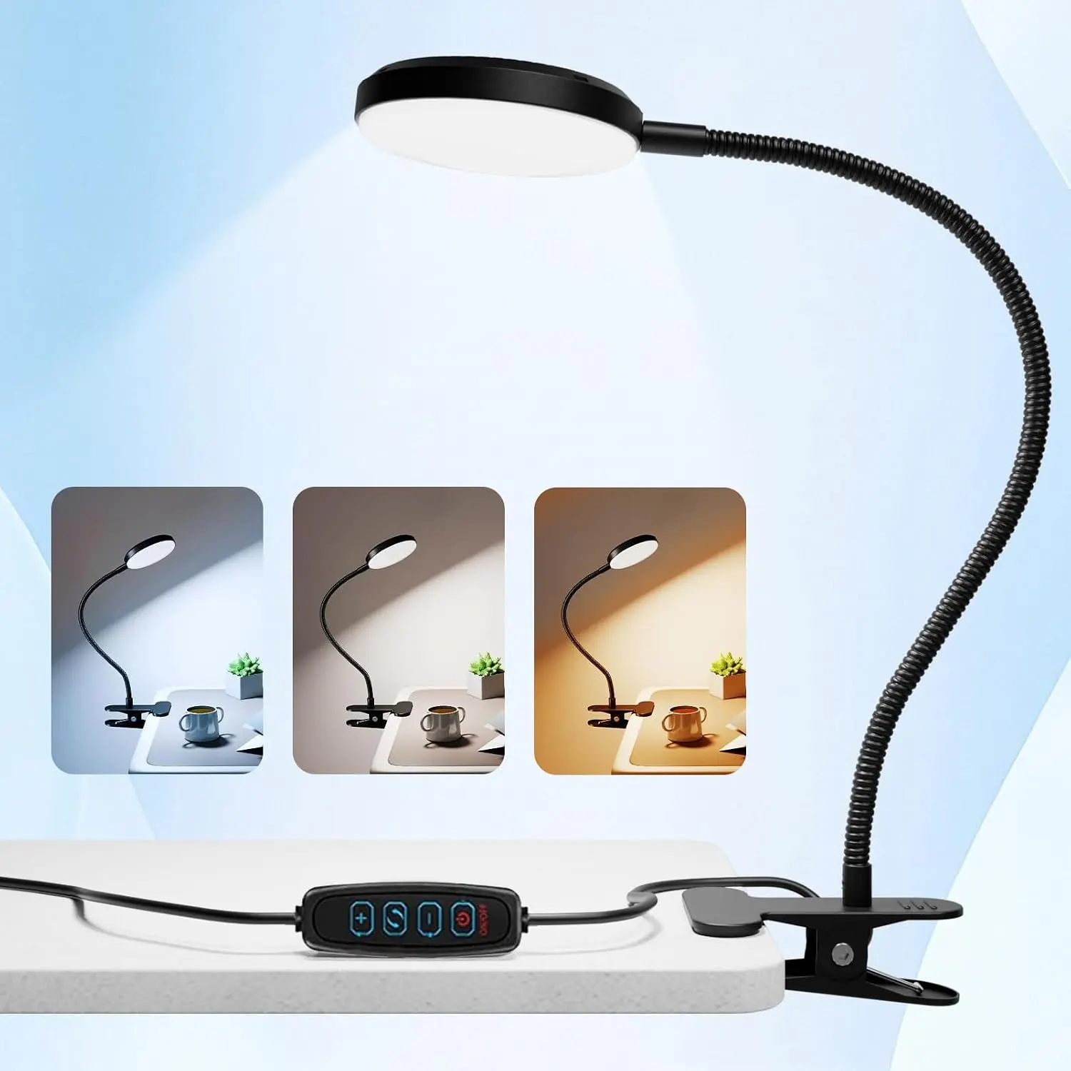 Desk Lamp with Clamp (Warm/White Light with USB Port-10W)