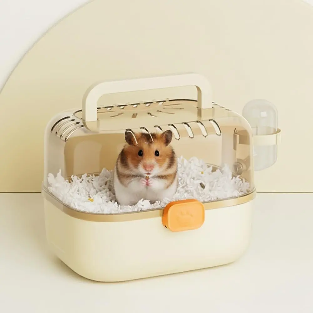 Portable Pet Cage for Hamsters, Travel Safe Escape-Proof Small Animal Carrier with Ventilation Holes, Handheld Pet Box, Ideal for Outdoor Use