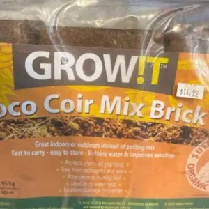 Grow it Coco Coir Mix Brick -4.1 Lb