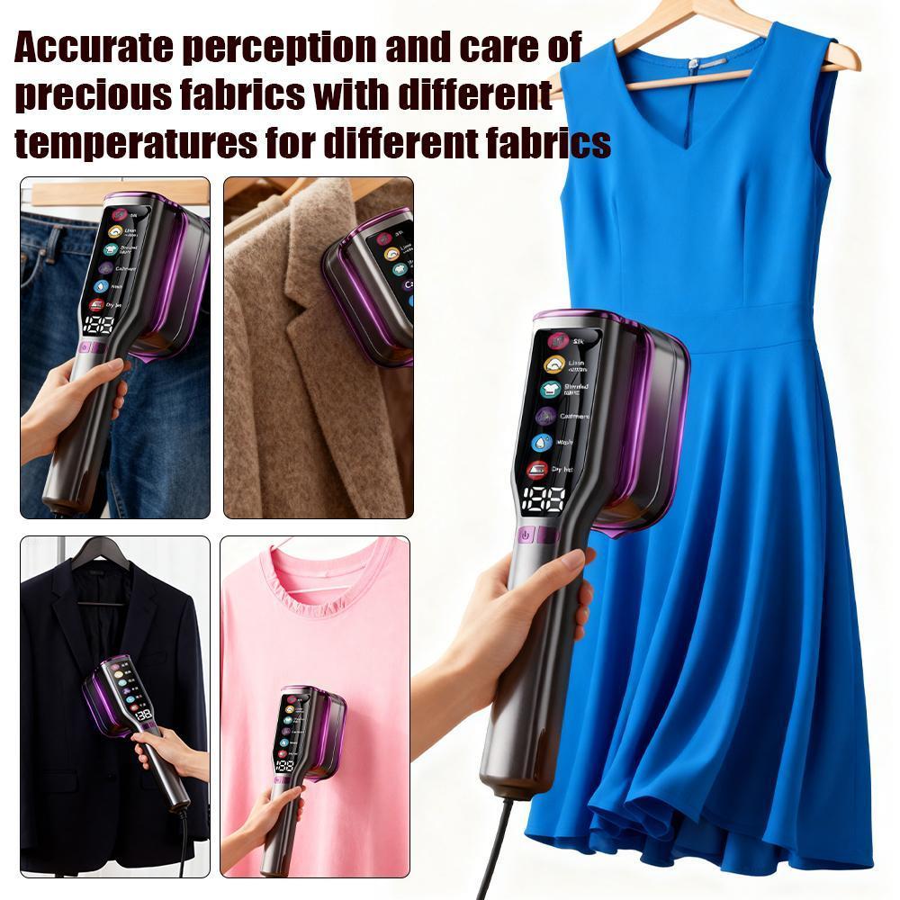 Newest 2-in-1 Steam Iron & Clothes Steamer - Handheld Portable Garment Wrinkle Remover, Fast Heat-Up, Large Soleplate, 110ml Water Tank - Lightweight for Home, Travel, and Office Use Handheld Steamer & Iron 2-in-1, 15s Fast Heat-Up, Large Soleplate.