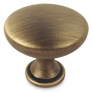 Cosmas 5305BAB Brushed Antique Brass Round Cabinet Knob