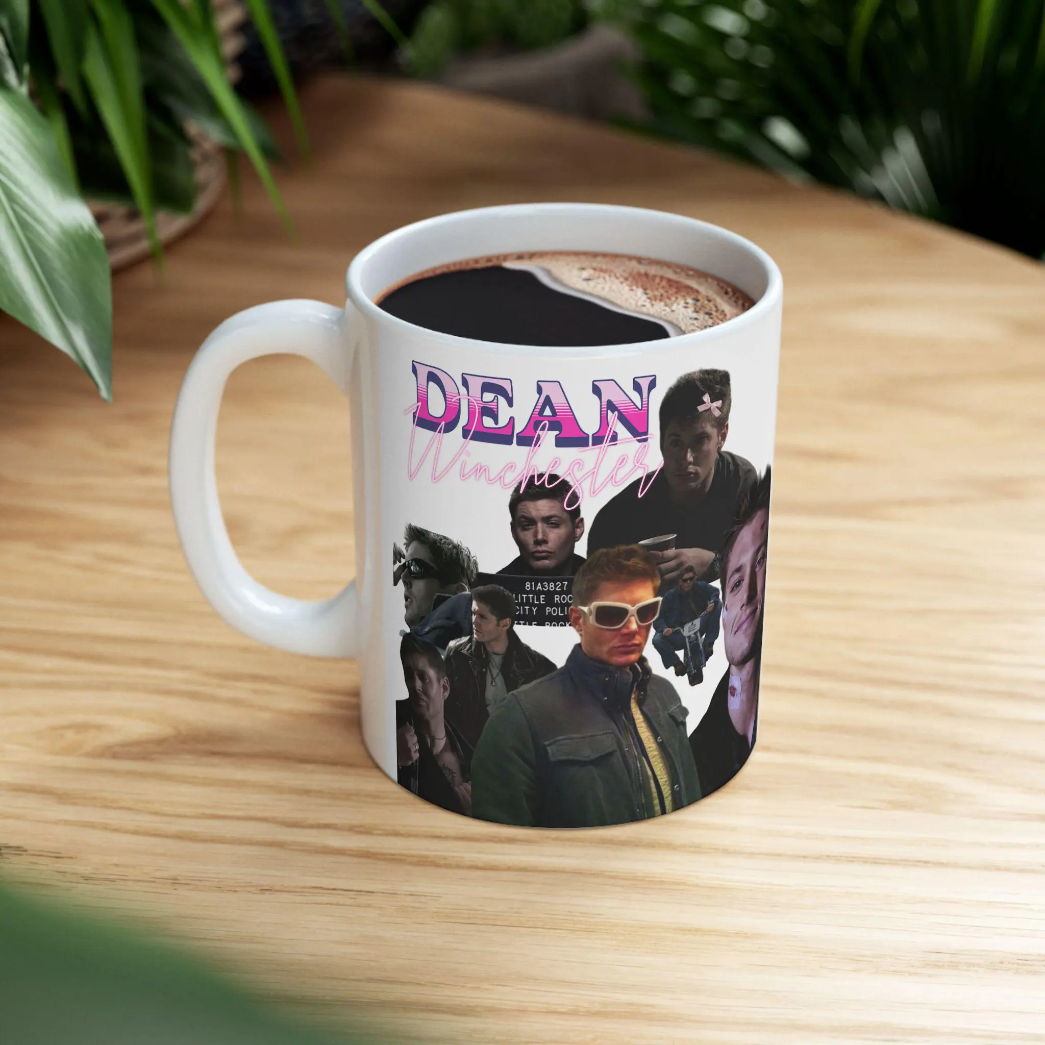 Gift Mug Dean Winchester Compilation Jensen Ackles Retro Text Christmas #CuteDrinkware #AnimalHumor  # ai generated book mug  # ceramic cups