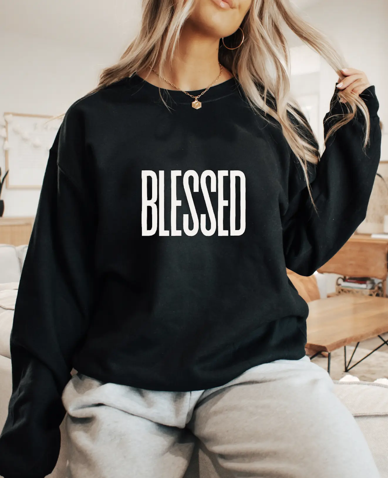 BLESSED sweatshirt (Black)