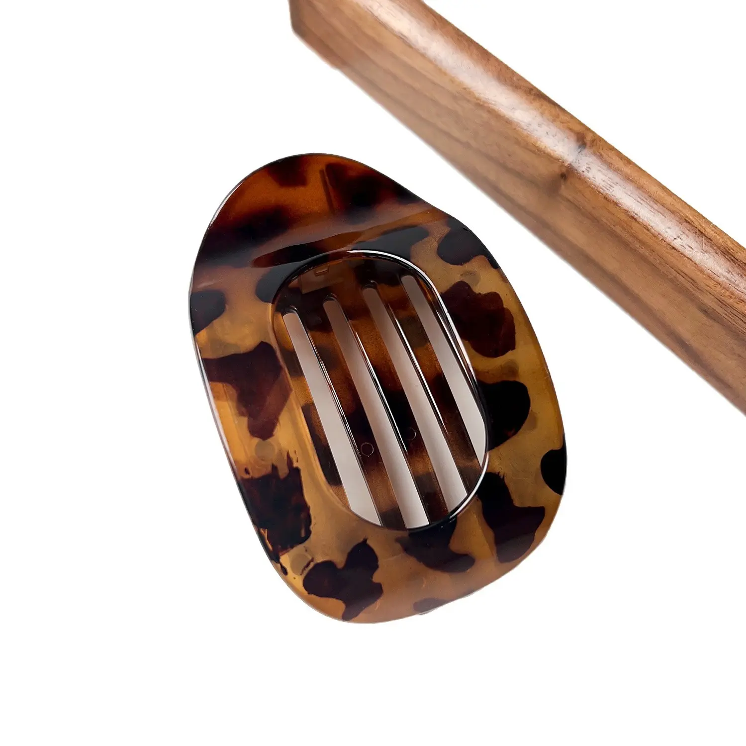 Elliptical Hair Clip   Yellow Panther Pa