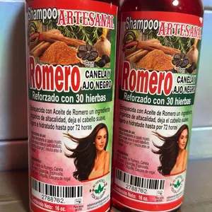 2 pc Romero Artisanal Shampoo with Cinnamon & Black Garlic Reinforced with 30 Natural Herbs 16oz for Healthy Scalp & Luscious Hair