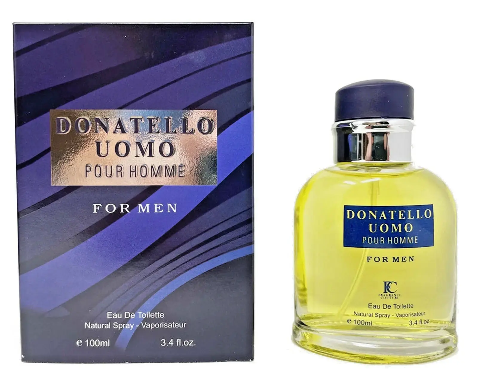 Donatello Uomo Milano Blue Men's Cologne 3.4 Fl. Oz. Eau de Parfum Spray