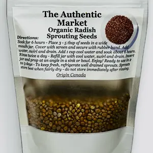 Organic Radish Sprouting Seeds Home Growth Kit