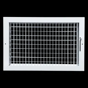 Handua Steel Adjustable Air Supply Grille | White | Register Vent Cover Grill for Sidewall and Ceiling