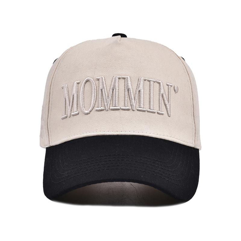 Vintage Two Tone Adjustable Baseball Cap For Women Vintage Mommin Trucker Hat - Adjustable Women's Baseball Cap With Embroidery Women's Adjustable Vintage Cap
