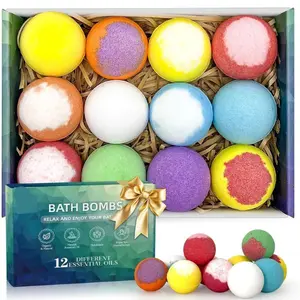 Bath Bombs Gift Set for Women, Mom & Teens – 12 Pack Natural Handmade Spa Bombs, Relaxing Aromatherapy Gifts for Her, Christmas Stocking Stuffers