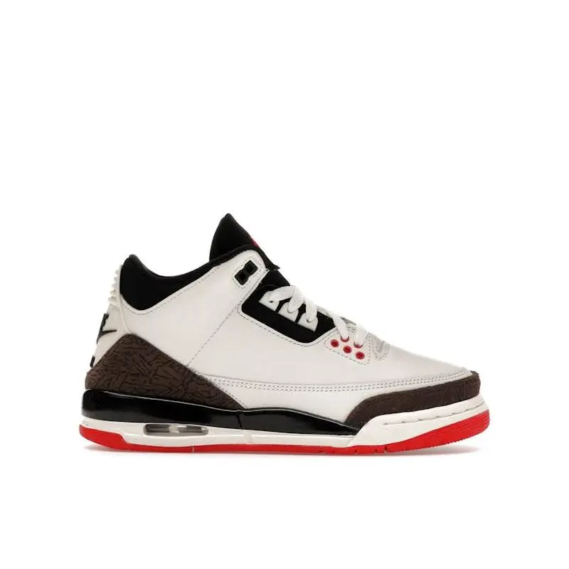 Jordan 3 Retro “World’s Best Dad” GS Limited Edition Grade School Lifestyle Basketball Sneakers White Black Cement Grey Premium Leather Upper Air Cushioning Midsole Iconic Elephant Print Retro Design Father’s Day Tribute Shoe