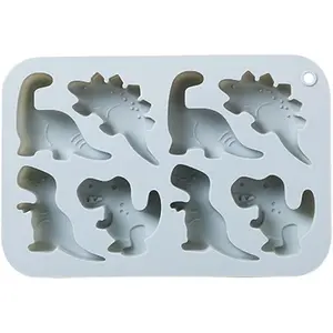 8 Cavity Dinosaur Shape Non Stick Silicone Cake Pop Mold Cake Pan For Candy Cupcake Cornbread Chocolate Brownie Gummy Resin Crafts