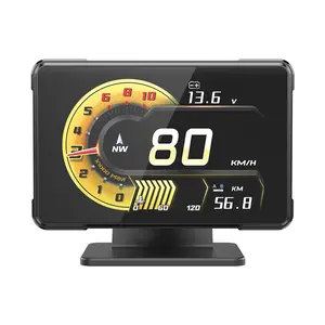 2026 Latest New Car Digital OBD/GPS Smart Meter, featuring Engine RPM, Voltage Display, Fault Detection, Fault Code Clearance, Hill Descent Meter, GPS Tachometer, Car HUD Head-Up Display, compatible with most vehicles