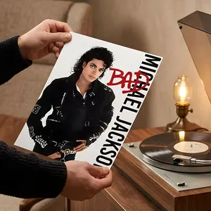 Legendary Michael Poster, 80s Pop Music Album Cover Wall Art - Unframed Retro Singer Poster - Vintage Artist Print for Bedroom Aesthetic, Recording Studio, Man Cave Home Theater Decor