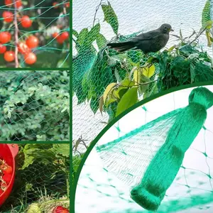Green Bird Netting 2 pcs 16ft x 49ft Garden Netting Plant Covering Anti-Bird Poultry Netting for Protecting Vegetables Fruits and Plants
