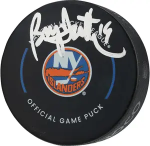 Bryan Trottier New York Islanders Autographed Official Game Puck - Fanatics Authentic Certified