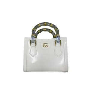 Pre-owned GUCCI Calfskin Crossbody Bags Diana Mini Bamboo Handle White Limited CPU0401