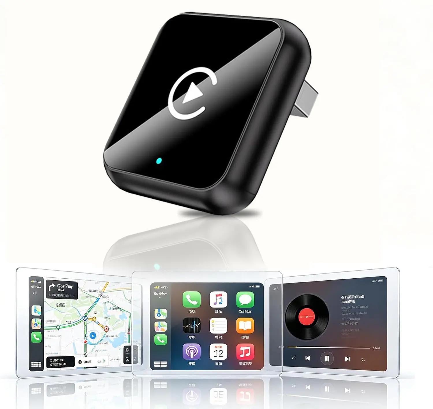 Yurnlv 2027 Wireless CarPlay & Android Auto Adapter – Converts Factory Wired CarPlay/Android Auto to Wireless, Plug & Play USB Dongle, for Vehicles with Built-In Wired CarPlay or Android Auto Only