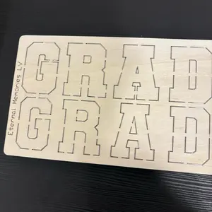 2.5” GRAD (Varsity Font) - Wooden Die Cut