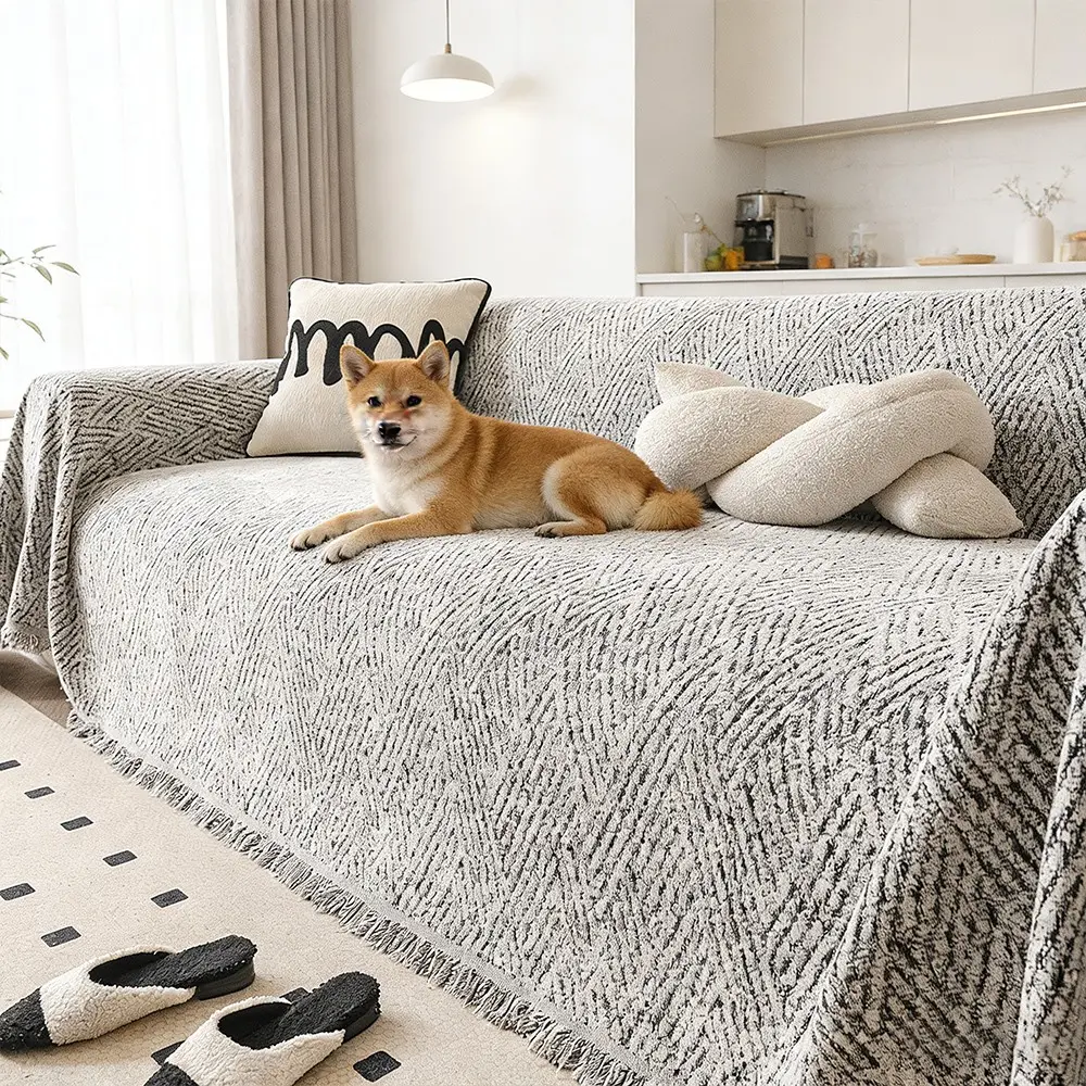 Classic Fashion Anti-Cat Scratch Sofa Cover, Washable Sofa Slipcover, Non-Slip, Durable, Pet Friendly, Universal Fit for 2-4 Seater Sofas, Fashion Couch Protector, Sofa Furniture Slipcovers, Slipcovers For Couches And Sofas