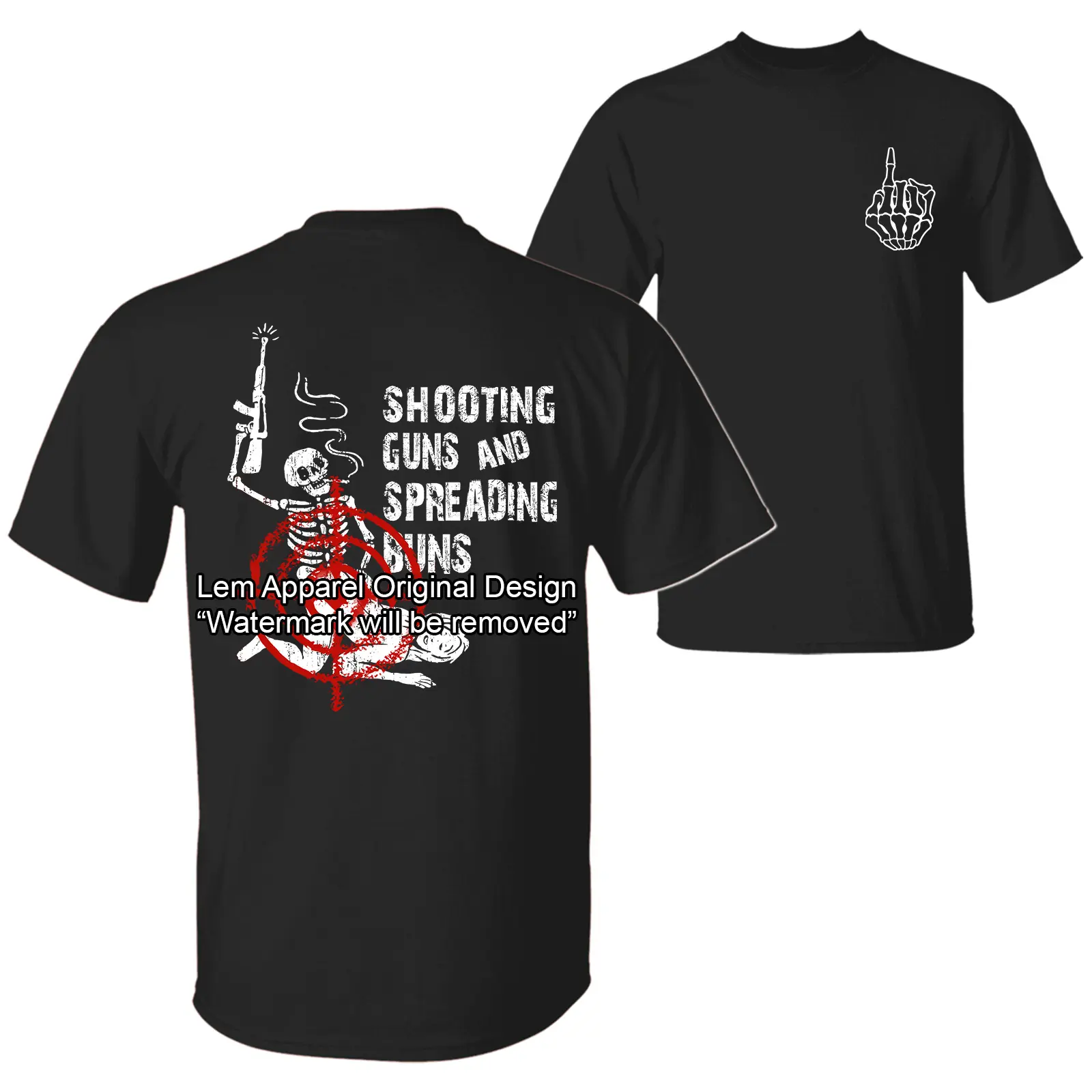 Shooting G and Spreading B Funny Quote T-Shirt, Sarcastic Humor 2 Sided Graphic Peinted Unisex Cotton T-shirt for Men for Women Menswear Womenswear Top