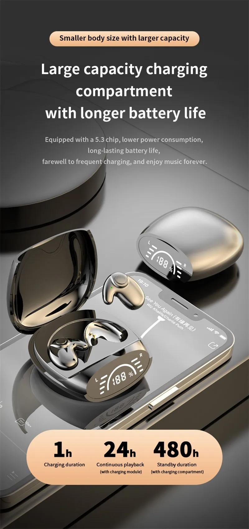 Invisible Earbuds Sleep Headphones Bluetooth 5.3 Noise Reduction Earbuds Wireless Headsets Sport Stereo Earphones for Phone Invisible Earbuds Sleep Headphones Bluetooth 5.3 Noise Reduction Earbuds Wireless Headsets Sport Stereo Earphones for Phone