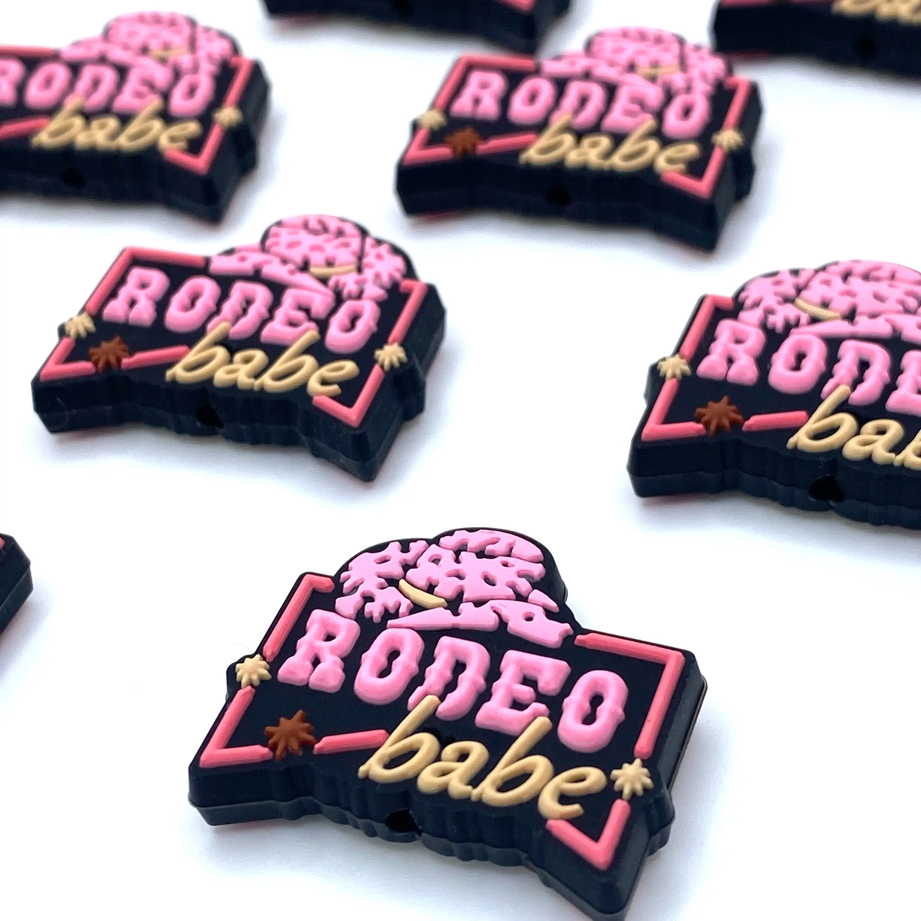 1pc Rodeo Babe Silicone Focal Beads - Western Theme Cowboy Hat Beads | DIY Craft Supplies Beaded Pens Keychains