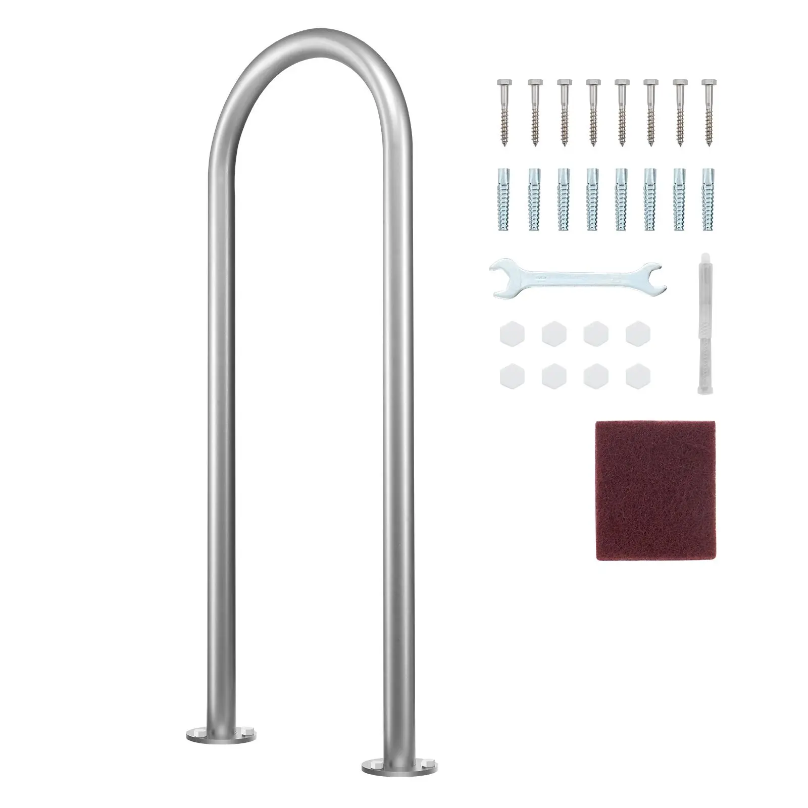 【SummerFinds】VEVOR Pool Handrail, 36 x 13 inch Pool Railing, Aluminum with Base Plate for Indoor/Outdoor Pools, Humanized Swimming Pool Safety Railing for Decks, Rust-Proof Grab Bar with Accessories for Spas Docks