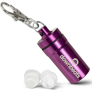 High Fidelity Ear Plugs for Hearing Protection Concerts & Festivals - Clear, Discreet Plugs - Up to 18dB Noise Reduction - Reusable with Aluminum Case