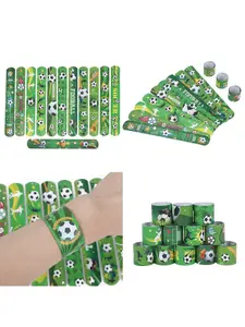 12Pcs Football Slap Bracelets - Soccer Fan Party Favors Wristbands