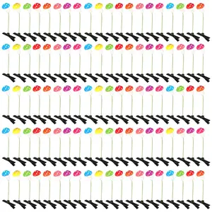 100 count Rave Sprouts Bean Sprout Funny Hair Clips Mixed Style  Hairpins Hair Accessories for Home Party Irish(Mushroom)
