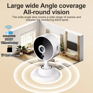 1080P Smart Home Surveillance Camera P6 Wireless WiFi Remote View Night Vision Indoor Security Camera for Family Protection With Memory Card Wifi Indoor Cameras