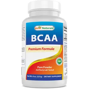 Best Naturals BCAA 8 Oz Powder | Branch Chain Amino Acids 3200 mg per Serving | Muscle Recovery & Strength | USA Made | Optimum Fitness Supplement