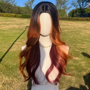 Smilco 22-inch | Orange Ginger Highlight Omber  Loose Wave without Bangs /SM375