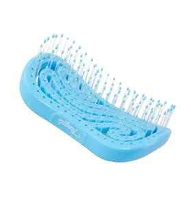 Tangols Double Curved Detangling Hair Brush | Blue, Eco-Friendly, Ultra-Soft Nylon Bristles for All Hair Types