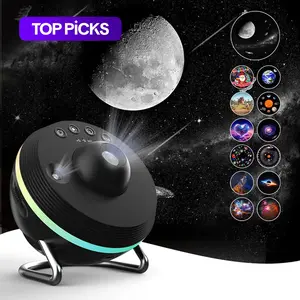 Galaxy Projector Night Light, USB Powered Starry Sky Moon Projector Night Light, Ambient Light for Bedroom & Home Decor, Aurora Projector Lamp