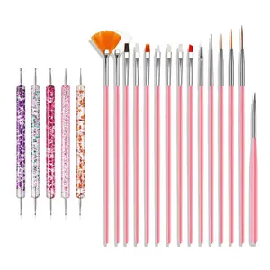 Professional Nail Art Brush Set, 20pcs Nail Design Painting Brushes, Fine Line Detailing Brush, Essential Nail Care Tools, Manicure Brush