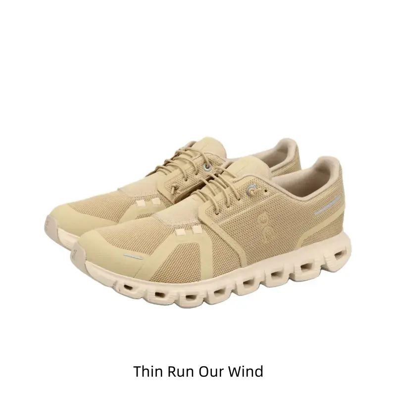 Khaki Hollow Out Sole Running Sneakers All Match Breathable Casual Athletic Shoes