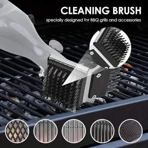 Ultimate Barbecue Grill Cleaning Kit with Gift Box - Steam Cleaner, Scraper & Brush for Charcoal/ Gas Grills, Outdoor Kitchen Tool, Ideal Christmas Gift for Grill Masters