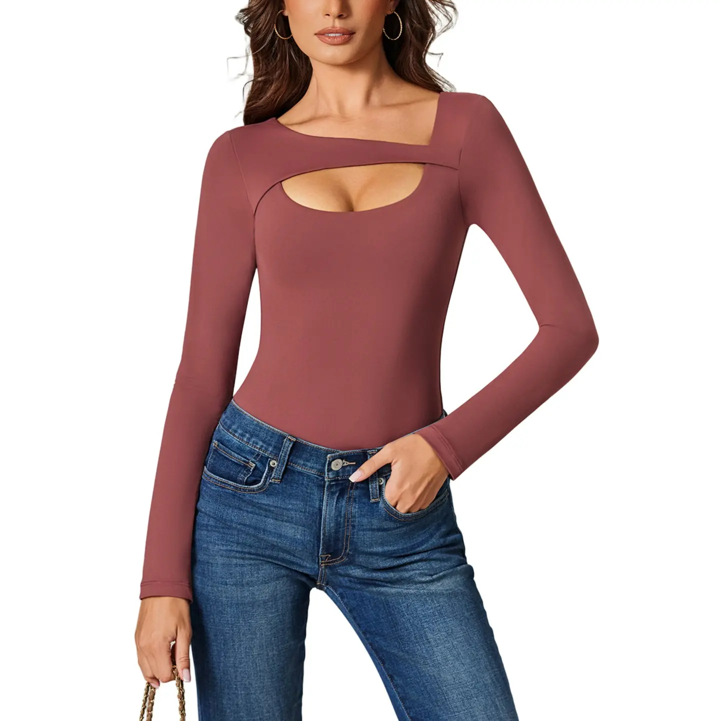 Avidlove Women Long Sleeve Bodysuit Scoop Neck Cutout Shapewear Body Suits Double Lined Slim Fitted Leotard Going Out Tops Avidlove Women Long Sleeve Bodysuit Scoop Neck Cutout Shapewear Body Suits Double Lined Slim Fitted Leotard Going Out Tops