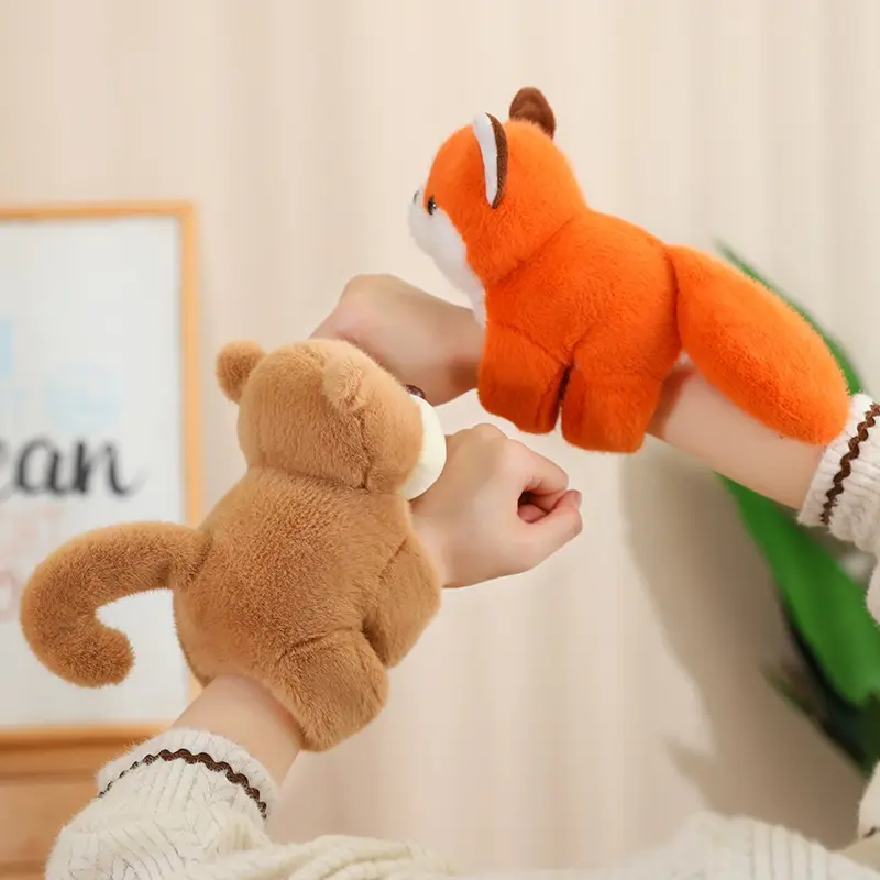 Unisex Plush Animal Wrap-Around Wrist Toy - Cute Small Animal Bracelet, Easy to Wear, Easy to Carry, Interactive Ideal Gift for Back-to-School, Birthday Presents, Interactive Gift