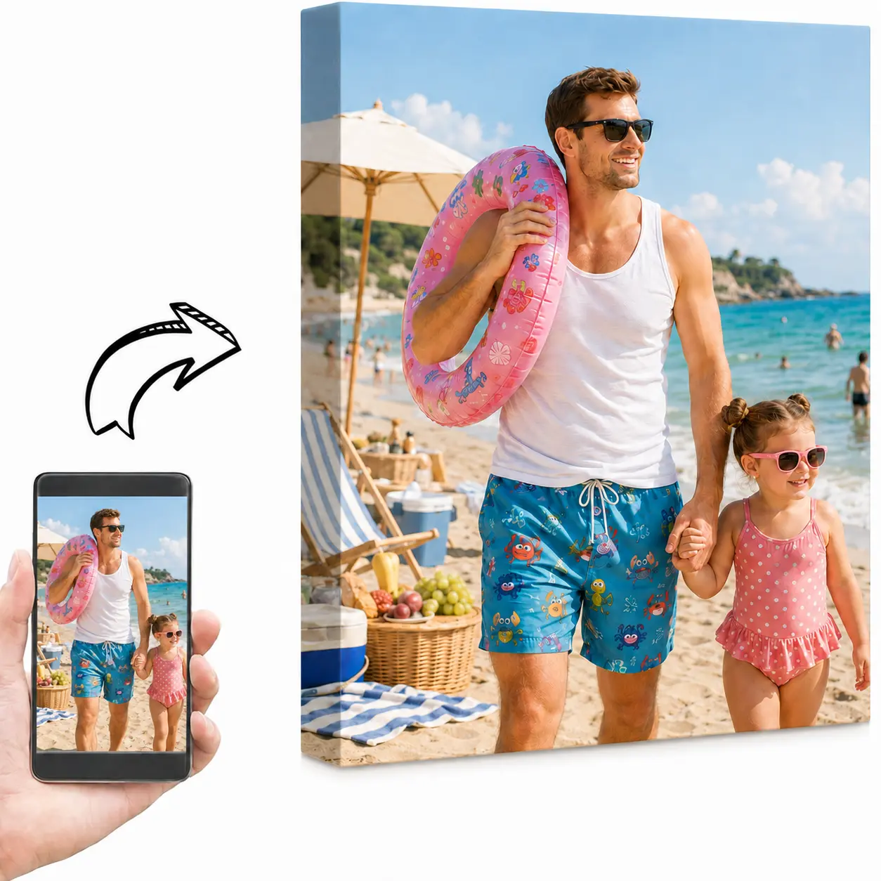 Custom Canvas Prints, Personalize Your Favorite Photos on Canvas for Wall Decor, Available in Multiple Sizes