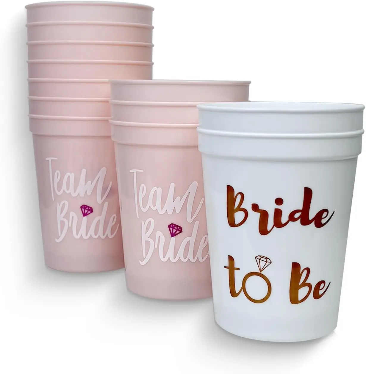 12 Bachelorette Party Cups Favors, Accessories,Bride Team Bride Tribe Gifts for Bridesmaids,Bach Decorations-Reusable