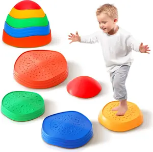 Non-slip Balance Training Boards, 5 Counts/set Colorful Balance Stepping Stones for Indoor & Outdoor, Coordination Training Sensory Toys, Valentine's Day gift​