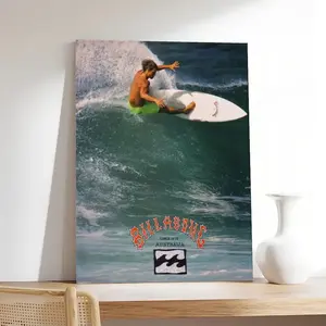 1990 BILLABONG Surfing Poster, Printable Art, Vintage Surfing Poster, Retro Surf Poster, Surfing Print.Unframed. Decor Glossy